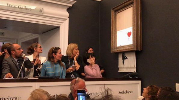 Картина самоуничтожилась после того, как ее продали на аукционе за $1,4 млн