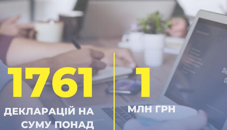 Доходы свыше 1 млн гривен в Украине задекларировали 1761 человек